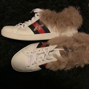 Gucci sneakers with fur